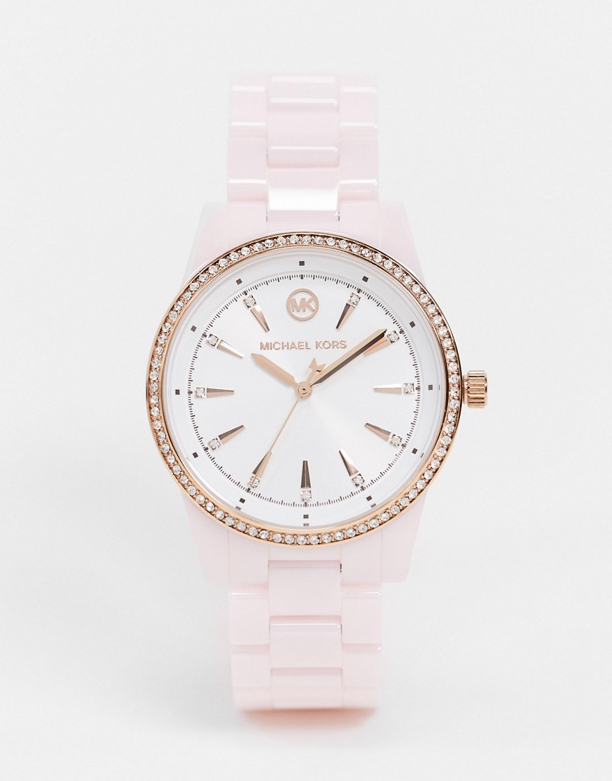 фото Керамические наручные часы michael kors ritz mk 6838-розовый