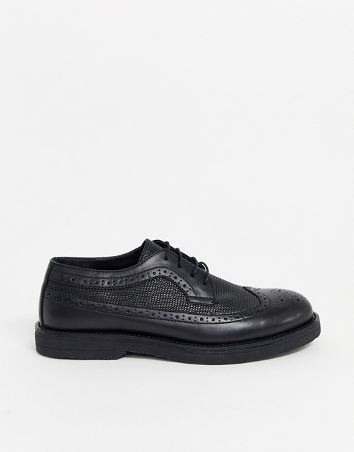 KG by Kurt Geiger brogue lace up chunky shoe in black