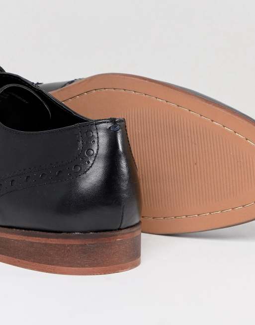 KG By Kurt Geiger Brogues In Black Leather ASOS