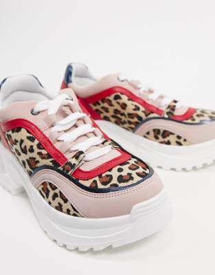 kurt geiger leopard trainers