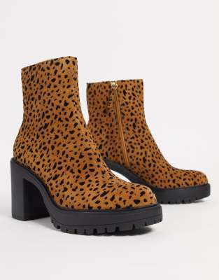 leopard suede boots