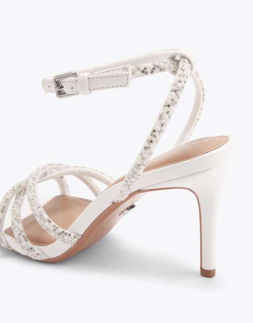 KG Kurt Geiger Abra heel heeled sandals in bone combination, 3 of 4
