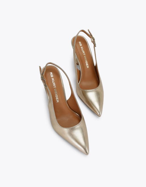 KG Kurt Geiger Adina heeled shoes in gold, 2 of 4