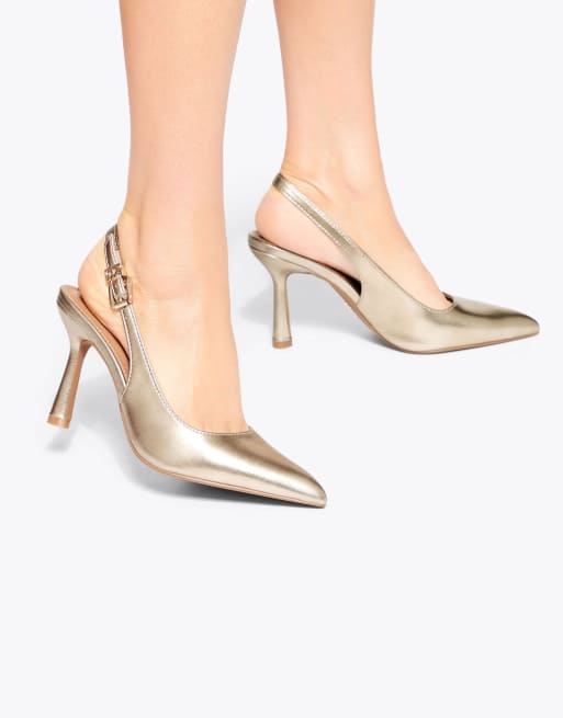 KG Kurt Geiger Adina heeled shoes in gold, 4 of 4