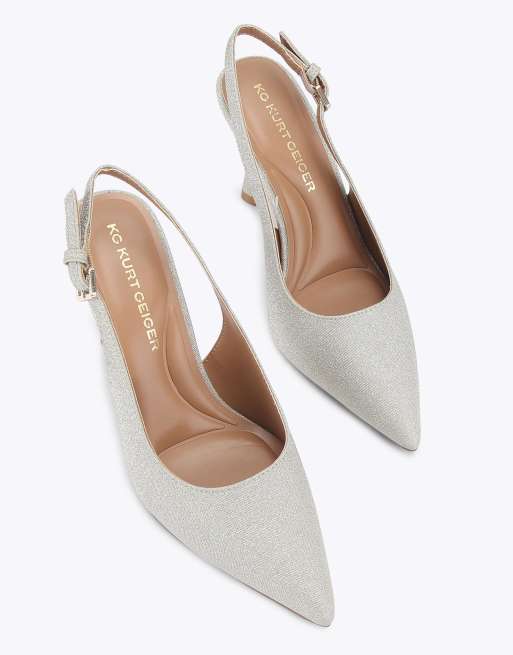 KG Kurt Geiger Adina heeled shoes in silver, 2 of 4