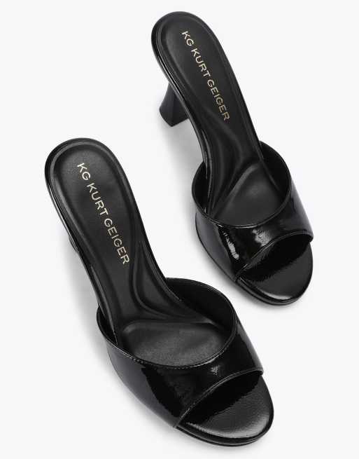 KG Kurt Geiger Aero mule heeled sandals in black, 2 of 4