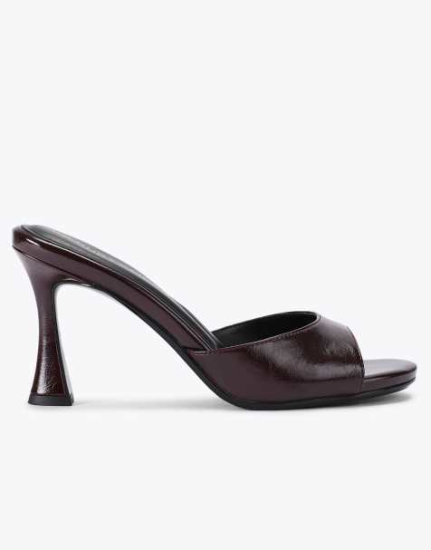 KG Kurt Geiger Aero mule heeled sandals in wine - view 1