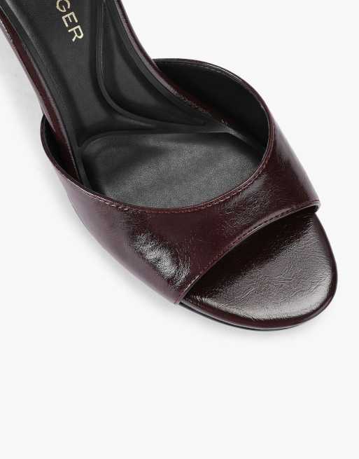KG Kurt Geiger Aero mule heeled sandals in wine, 4 of 4