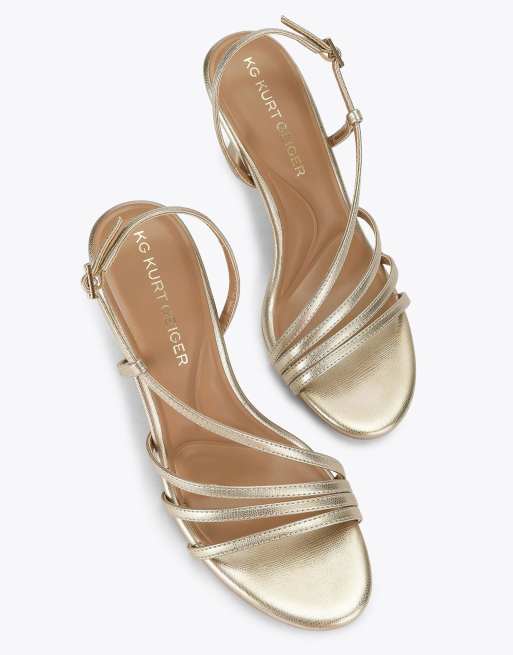 KG Kurt Geiger Aero sandal casual heeled sandals in gold, 2 of 4