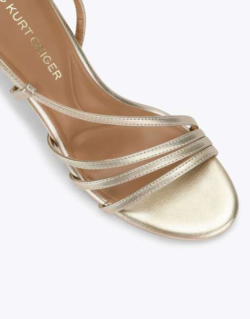 KG Kurt Geiger Aero sandal casual heeled sandals in gold, 4 of 4