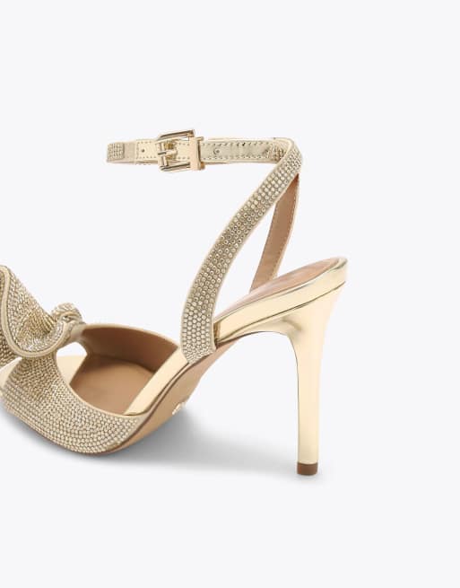 KG Kurt Geiger Allegra heeled sandals in gold, 2 of 4