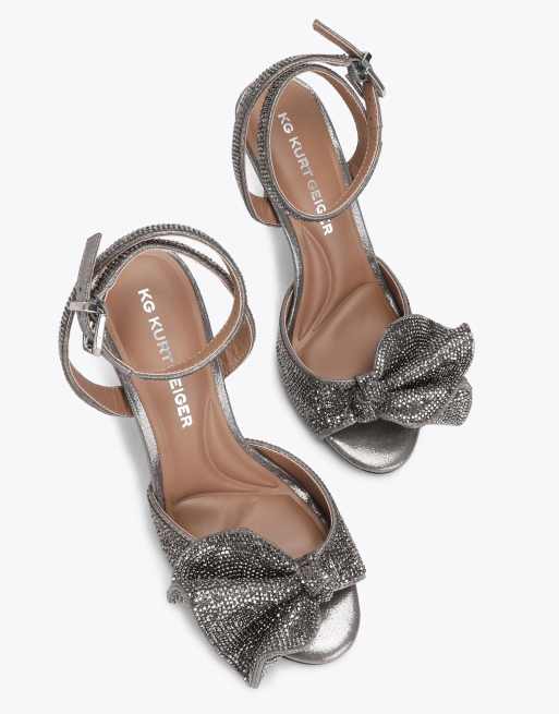 KG Kurt Geiger Allegra heeled sandals in pewter, 2 of 4