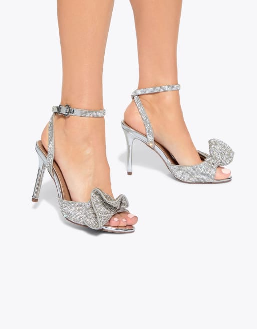 KG Kurt Geiger Allegra heeled sandals in silver, 3 of 4