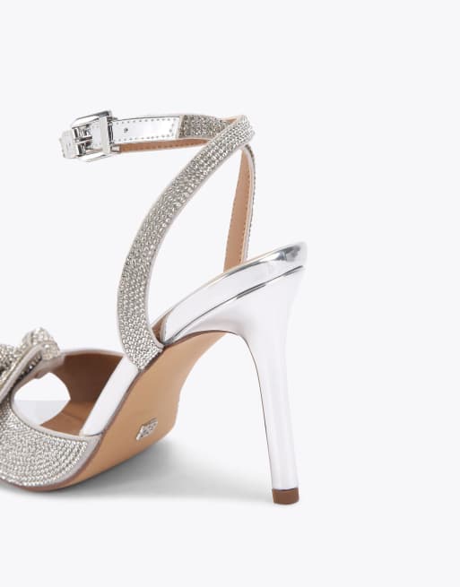 KG Kurt Geiger Allegra heeled sandals in silver, 4 of 4