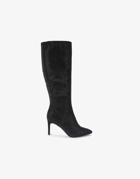 KG Kurt Geiger Angel high leg knee boots in black - view 1