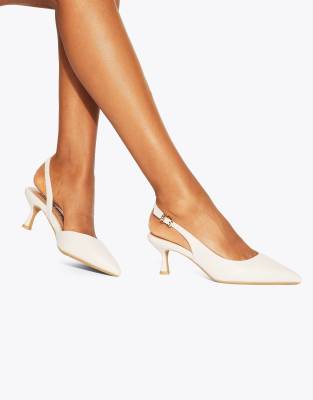  Aria low2 heeled shoes in bone