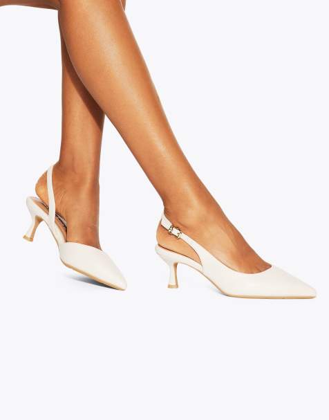KG Kurt Geiger Aria low2 heeled shoes in bone - view 1