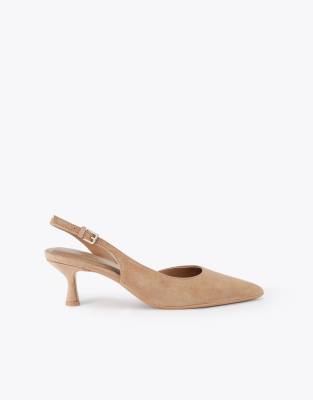  Aria low2 heeled shoes in taupe combination