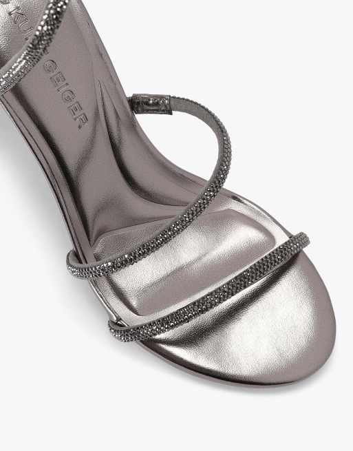 KG Kurt Geiger Athena heeled sandals in pewter, 4 of 4