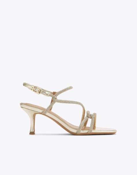 KG Kurt Geiger Audrey2 heeled sandals in gold - view 1