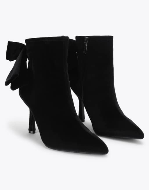 KG Kurt Geiger Aura bow boot mid ankle boots in black, 2 of 4