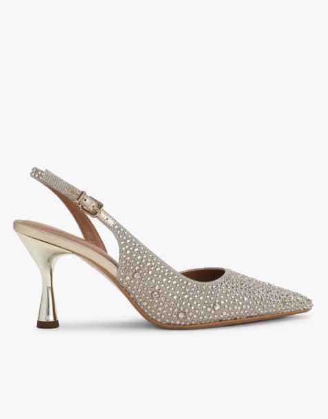KG Kurt Geiger Autumn d orsay heeled shoes in gold - view 1