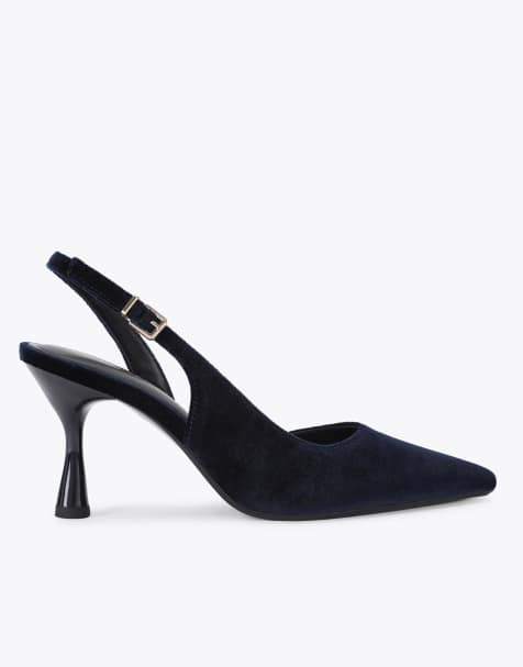 KG Kurt Geiger Autumn d orsay heeled shoes in navy - view 1