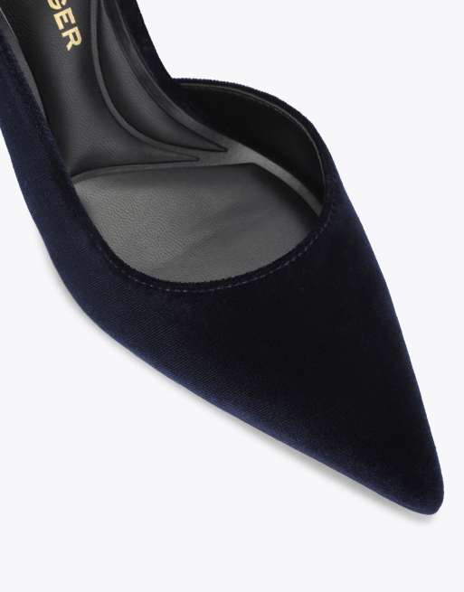 KG Kurt Geiger Autumn d orsay heeled shoes in navy, 4 of 4