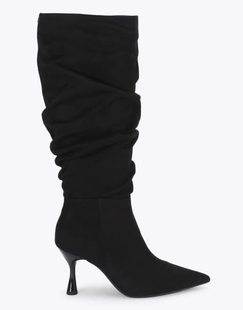 KG Kurt Geiger Autumn slouch knee boots in black - view 1