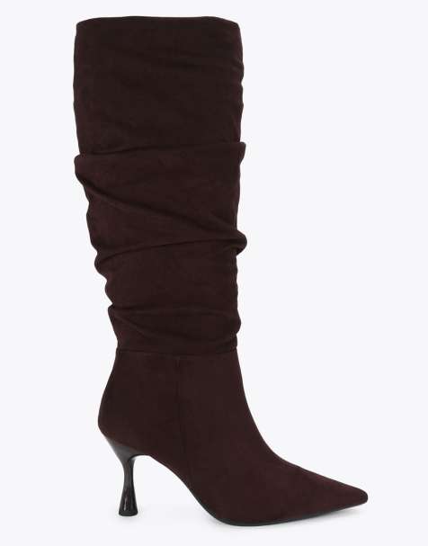 KG Kurt Geiger Autumn slouch knee boots in brown - view 1