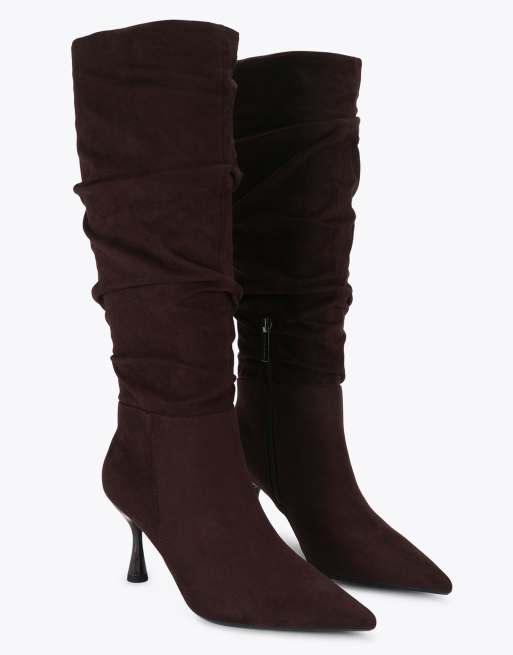 KG Kurt Geiger Autumn slouch knee boots in brown, 2 of 4