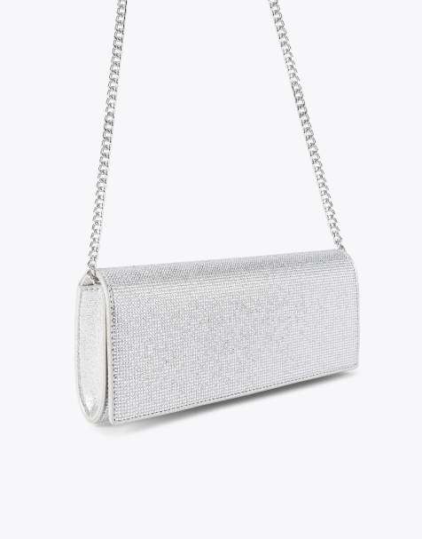KG Kurt Geiger Baily clutch in silver combination - view 1