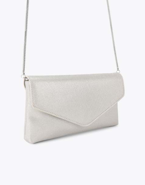 KG Kurt Geiger Bella clutch in silver combination - view 1