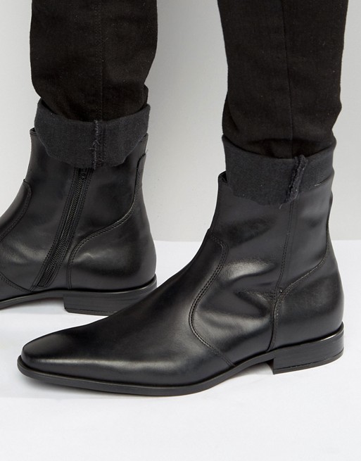 KG Kurt Geiger Boyce Leather Zip Boots | ASOS