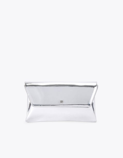 KG Kurt Geiger Brie clutch in silver - view 1