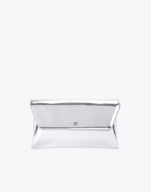 KG Kurt Geiger Brie clutch in silver