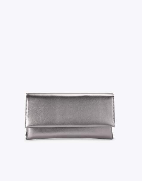 KG Kurt Geiger Brielle clutch in pewter - view 1