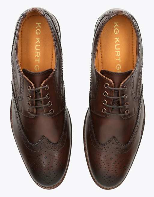 KG Kurt Geiger Connor brogue shoes in brown, 2 of 4