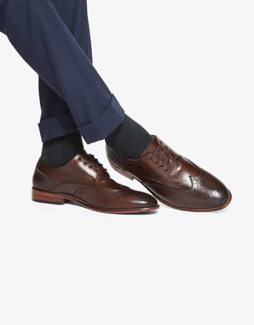 KG Kurt Geiger Connor brogue shoes in brown, 4 of 4
