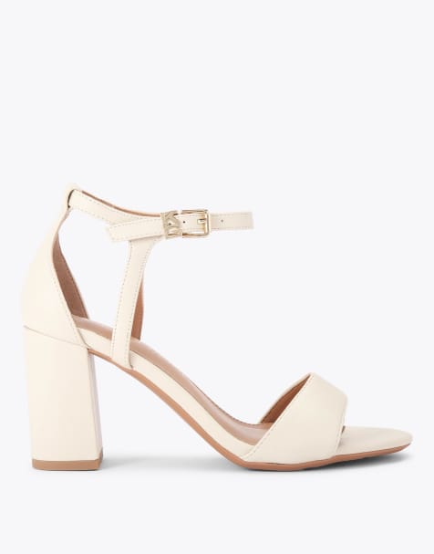 KG Kurt Geiger Faryn block heeled sandals in bone - view 1