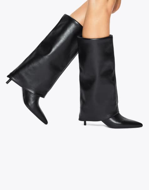 KG Kurt Geiger Fate high leg knee boots in black - view 1