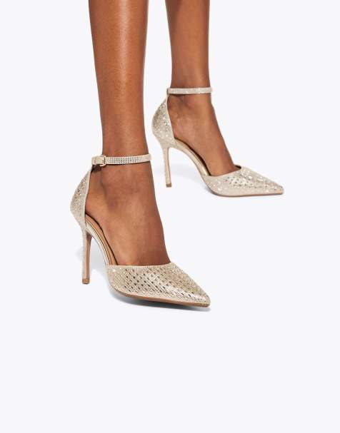KG Kurt Geiger Fleur court heeled shoes in gold combination - view 1