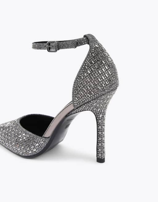 KG Kurt Geiger Fleur court heeled shoes in pewter, 3 of 4