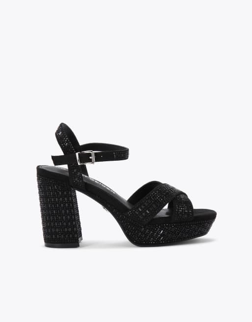 KG Kurt Geiger Fleur platform heeled sandals in black, 4 of 4