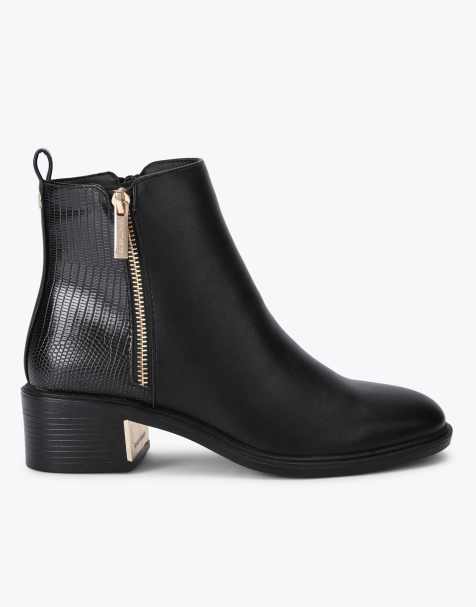 KG Kurt Geiger Helen zip mid ankle boots in black - view 1