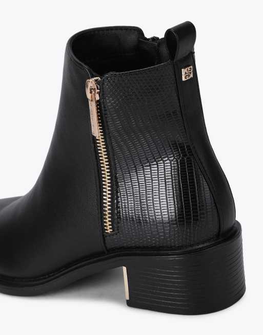 KG Kurt Geiger Helen zip mid ankle boots in black, 3 of 4