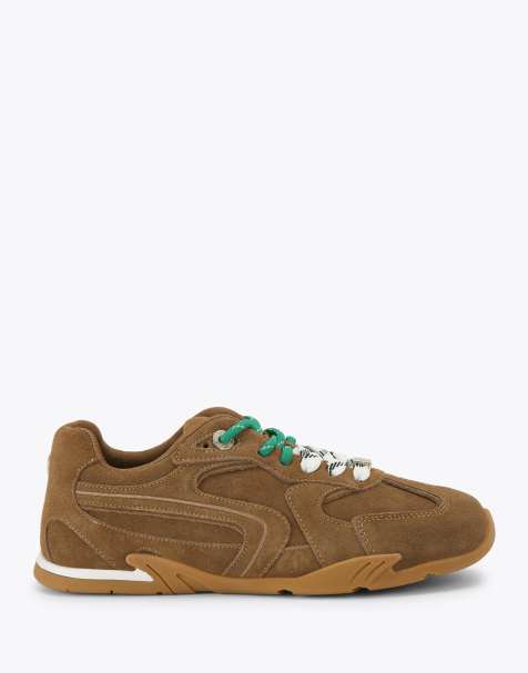 KG Kurt Geiger Lather trainers in camel - view 1