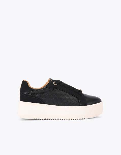 KG Kurt Geiger Lighter weave trainers in black - view 1