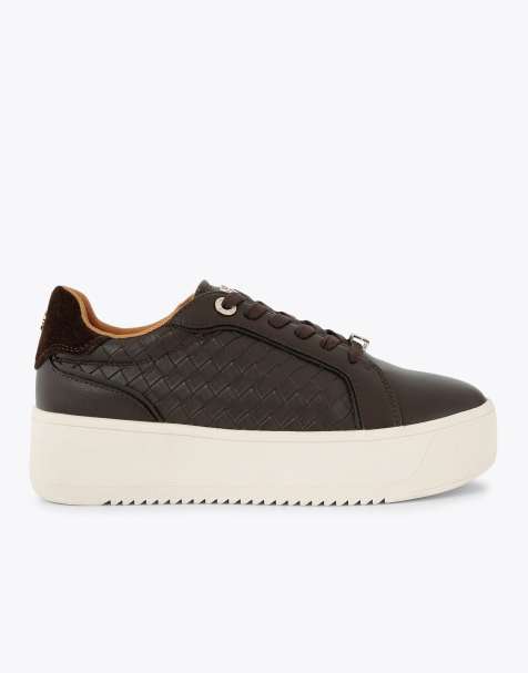 KG Kurt Geiger Lighter weave trainers in brown - view 1