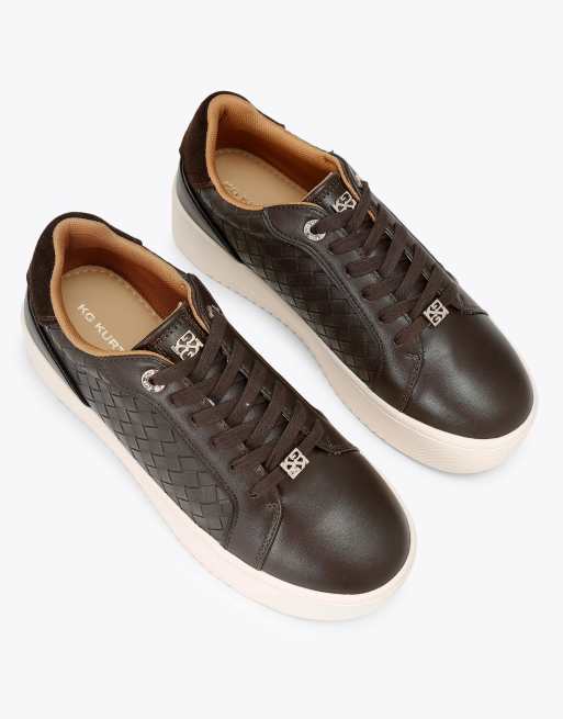 KG Kurt Geiger Lighter weave trainers in brown, 2 of 4